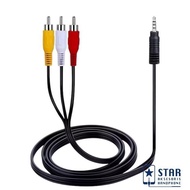 3.5mm 3in1 AV AUX Cable 3.5mm speaker Audio Jack Cable Jack Audio Cable