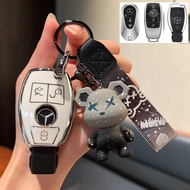 Mercedes Benz A/B/C/E/S/GLA/GLC/GLK 2023/2024/2025 Car Key Case Shell with Keychain Mercedes Benz gl