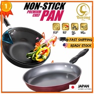 🔥Ready Stock🔥Original Non-Stick Iron Wok Fry Pan Enamel Woks Ridged Kwali Hitam Kuali Besi Kuali Non