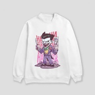 Chibi Design Sweater - Crewneck Joker HAHAHAHA Cotton Fleece Sweatshirt