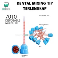 7010 Dental Mixing Tip Blue Biru 10:1 Mixing Tip Gigi Temporary Crown