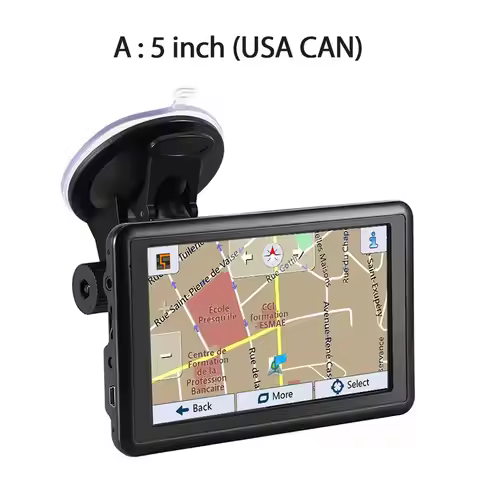 New 5" HD Car GPS Navigation USB Car Charger Europe US Canada Map Convenient FM Transmitter Navigato
