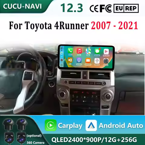 For Toyota 4Runner 2007 - 2021 Wireless Carplay Android 14 Split Screen Car Video Multimedia Player 