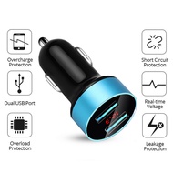 2 Ports Dual USB Car Charger 3.1A Fasting Charginf with LCD Display Car Charging Device Adapter