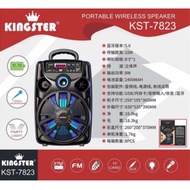 ☇HIGH QUALITY KINGSTER-7823 "8.5" inches karaoke Bluetooth Speaker with remote and Mic
