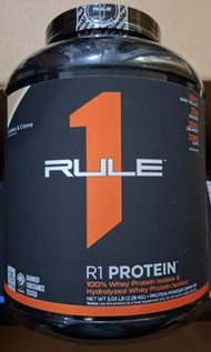 Rule One Nutrition (R1) 100% Hydrolyzed and Isolate Whey Protein 增肌奶粉/全分離水解乳清蛋白蛋白質粉  5lbs Cookies & 