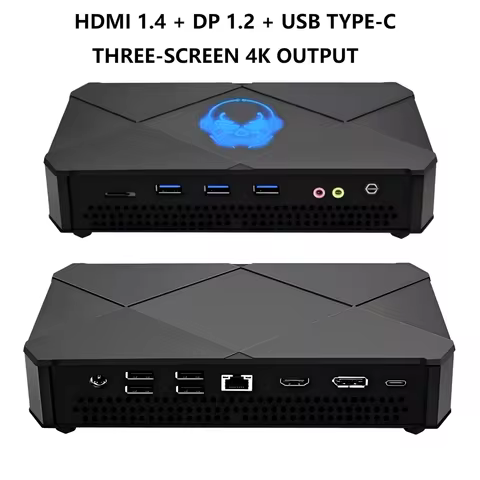 Office Gaming Desktop Mini PC Core i9 9880H i7 9750H 8750H HD DP Type-C 4K Displays 16G DDR4 2xM.2 S