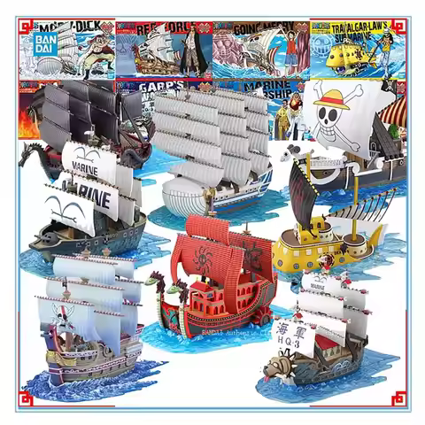 Bandai One Piece Model Kit Grand Ship Dragon Garp Marine Warship Nine Snake Moby Dick Red Force Goin
