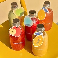 Juice Bottle Summer Cold Brew Juice Bottle Refreshing Simple Tag Cup Avocado Carrot Vegetable Juice 
