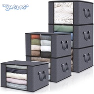 SUSANS Foldable Storage Box, 35L/60L/90L Non-woven Fabric Clothes Storage Bins, Sundries Organizer D