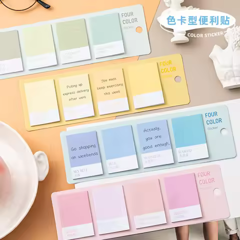 Color Card Type Convenience Sticker Color Index Sticker Ins Style Classification Label Sticker High 