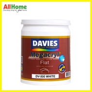 ✧ ☋ ℗ DAVIES DV-500 Megacryl Flat Latex Paint White 1L