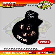 ACOUSTIC GUITAR DECAL SIZE 3/4 / EDITION BAND ACOUSTIC GUITAR VARIATION STICKER