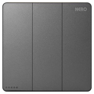 X21032GR Hotel Triple Switch 3 Gang 2 Way Casa X2-GR Nero
