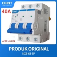 MCB 3PHASE 40A CHINT NXB-63 3P C40 6KA MCB 3 PAS AC 220V~480V