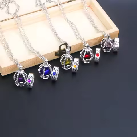 Anime Puella Magi Madoka Magica Soul Gem Necklace Kaname Madoka Miki Sayaka Tomoe Mami Cospaly Neckl