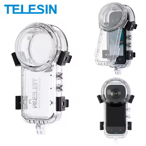 TELESIN Underwater Invisible Waterproof Case For Insta360 X4 50M Diving Shell Housing Cover For Inst