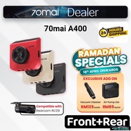 【1YearWarranty】70mai A400s SET Car Recorder Dashcam QHD 1440P Rear Cam Night Vision 145 Fov WDR App 