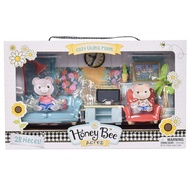 [Air, American Products] Honey Bee Acres 8 Inch Tall Cozy Living Room Dollhouse Living Room Doll Fur