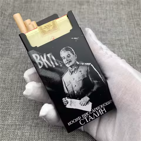Customizd Stalin Aluminium Alloy Cigarette Case Boxes Cigarette Box Laser Engraved Soviet Union Stal