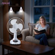 PEACEB Solar Powered Fan, Energy Saving 12 Inch Solar Fan, With Light Solar Panel LED Light Lighting