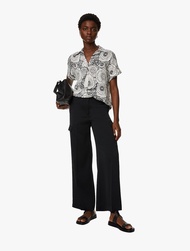 M&S - Blouse Wanita - Satin Printed Popover Blouse