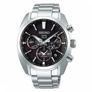 【台南 時代鐘錶 SEIKO】精工 ASTRON GPS太陽能雙時區不鏽鋼錶款 SSH021J1@5X53-0AJ0D