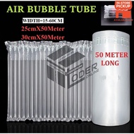 LODER M Size 25cmx50m / 30cmx50m 50Meter Air Inflatable Bubble Wrap Packaging Air Column Bags Protec