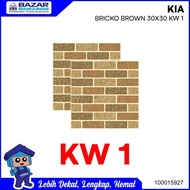KIA - Keramik Lantai Kamar Mandi Kasar Floor Tile Bricko Brown 30X30