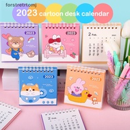forstretrtomj 2023 Year Of The Rabbit Cute Cartoon Desk Calendar Calendar Daily Weekly Scheduler Planner Agenda Organizer Stationery Turn Page Perpetual Calendar EN