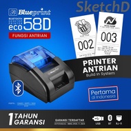 Printer Antrian Thermal ECO58D Blueprint Printer Kasir Eco 58D USB + Bluetooth pakai kertas 57 mm