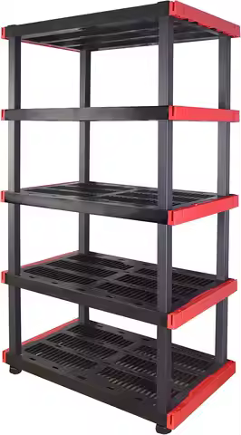 5-Tier Highly Durable Storage Rack, 200lbs/shelf, (72.3”H x 40”W x 24”D),Interlocking Shelving Unit