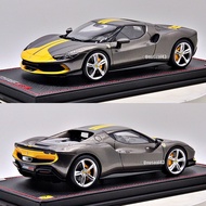 1/18 MR Ferrari 296 GTB Grigio Ferro Met 790 with Assetto Fiorano