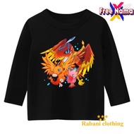 Digimon BIYOMON EVOLUTION Shirt Long Sleeve Kids T-Shirt