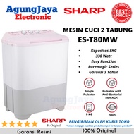 PROMO MESIN CUCI SHARP ES-T80MW 8 KG 2 TABUNG 8KG PUREMAGIC (CILEGON-SERANG)