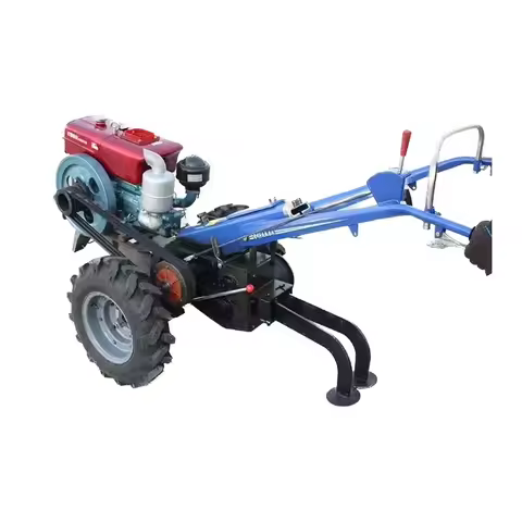 Easy Operate 5T Double Drum Hand Walking Tractor Winch Hand tractor Winch Driven Engine