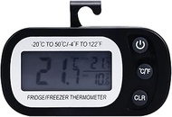 Refrigerator Thermometer, Digital Freezer Room Thermometer, Waterproof Fridge Thermometer, Fridge Thermometer with Magnetic Back, Easy to Read LCD Display,for Home Restaurants Cafes Bars