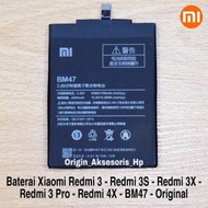 Baterai Batre Hp Xiaomi Redmi 3 Redmi 3S Redmi 3X Bm47 Redmi 3 Pro