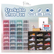 [CLEARANCE] 1 Pcs Unisex Stackable Storage Shoes Shoe Box Hard Case PP Box Shoes Rack Kotak Kasut Rak Kasut 鞋盒 收纳盒