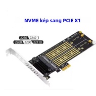 Thẻ Chuyển Đổi PCIe X1 Sang M2 NVME 2 Cổng PCIe Express X1 Riser Bộ Chuyển Đổi M Key Thẻ Mở Rộng SSD