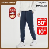 GIORDANO Men Joggers Thermal Warm Tech Fleece Athleisure Joggers Elastic Waist Solid Color Fashion C