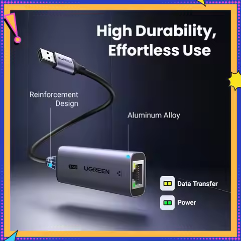 UGREEN USB Ethernet Adapter 2.5G 2500Mbps USB3.0 Network Card Laptop PC NAS Server Windows Mac OS US