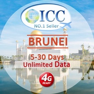 ◆ ICC◆【Brunei Sim Card· 5/15/30 Days】❤2.5GB/5GB/15GB  4G LTE/3G + Unlimited data ❤ Plug and Use