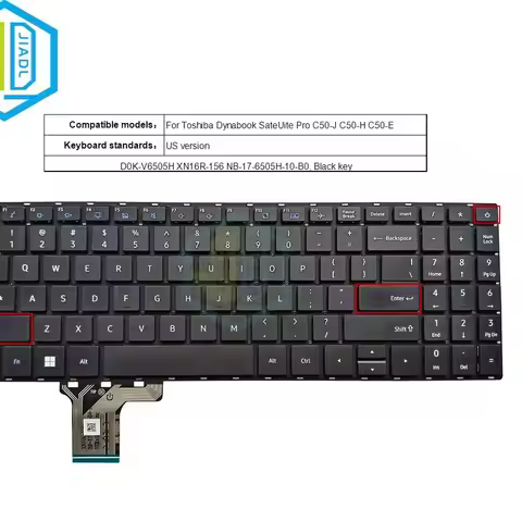 FR French AZERTY US Keyboard For Dynabook Satellite Pro C50-J C50-J-10K D0K-V6505H KN16R-156 NB-17-6
