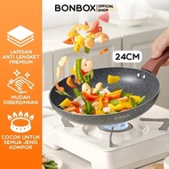 Frying Pan 24cm - 24 cm Cooking Pan - Non-Stick Granite Frypan