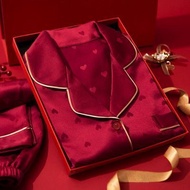 New Year's Snake Year's Benming Year Red Pajamas Women Style High-value Ice Silk Long-sleeved Trouse