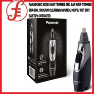 Panasonic ER430K Vacuum Cleaning System, Men's, Wet/Dry, Battery-Operated Nose Hair Trimmer and Ear Hair Trimmer
