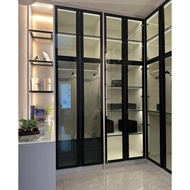 Wardrobe 9ft with all glass door