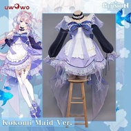 UWOWO Game Genshin Impact Kokomi Hutao Cosplay Maid Costume For Halloween Christmas Artist's Authori