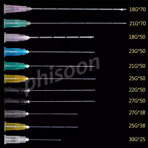 Fine Micro Korea Cannula Needle Tips 18G21G22G25G/27G/30G Plain Ends Notched Endo needle tip Syringe